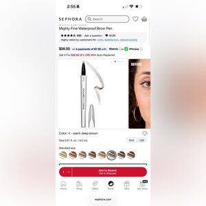 it cosmetics Mighty Fine Brow Pen - Rich Deep Brown